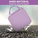 Purple NIIMBOT printer case demonstrating dustproof and shockproof hard-shell protection
