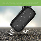 Black KardiaMobile case demonstrating flexible EVA impact and water-resistant protection