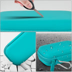 Teal music player case demonstrating scratch, impact, and water-resistant protection
