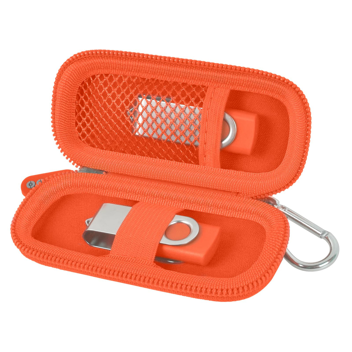USB Flash Drive & SD Card Organizer | ALKOO – Orange – protective case product view