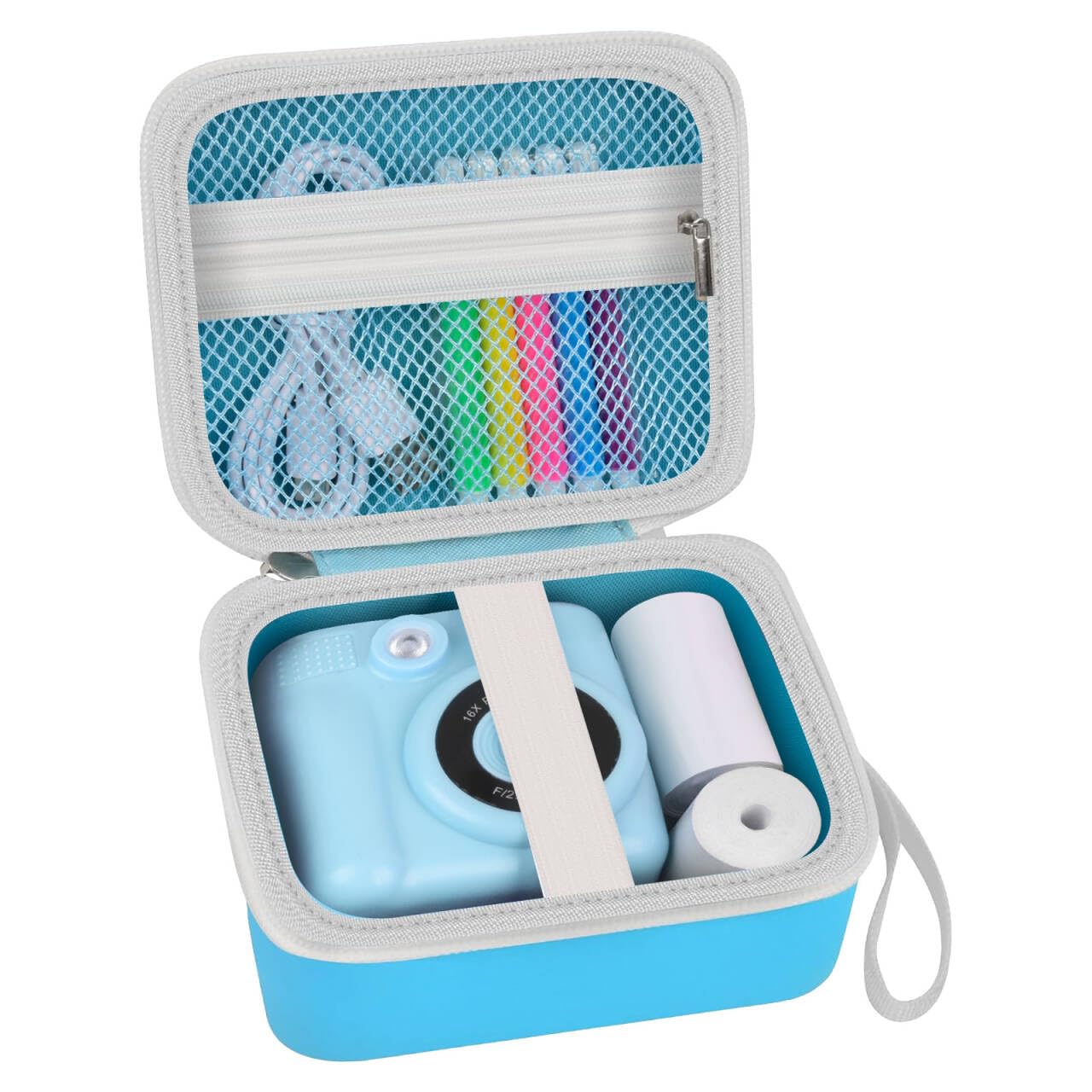 Kids Instant Print Camera Case | ALKOO – Blue – protective case product view
