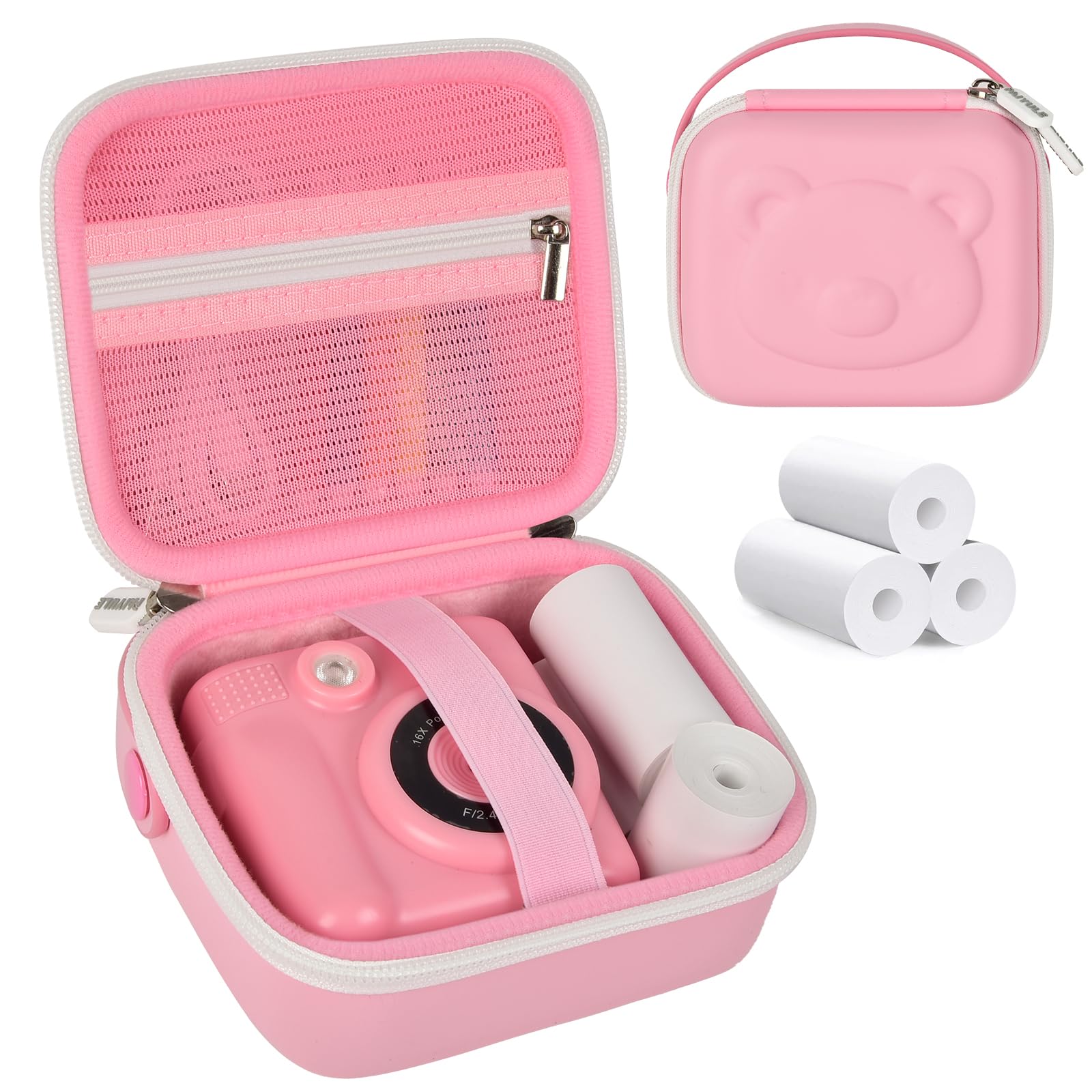Kids Instant Print Camera Case | ALKOO – Pink – protective case product view