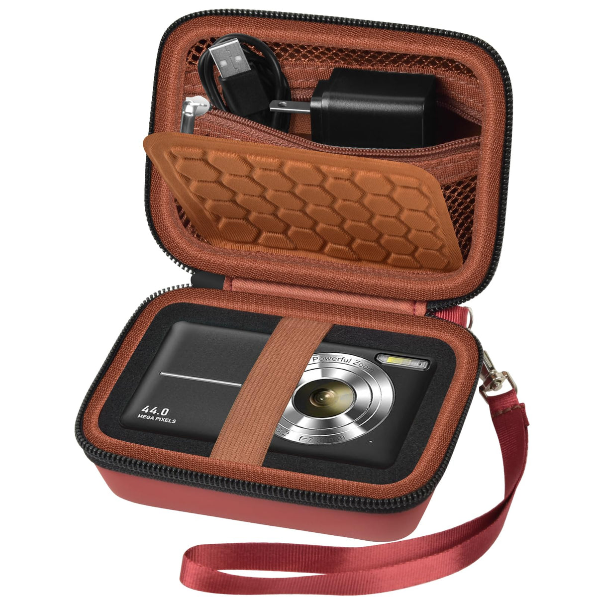 Camera Travel Case for Kodak, for Canon & for Sony – Brown – protective case product view