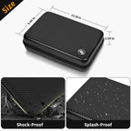 Black professional clipper case dimensions with shockproof and splash-resistant protection