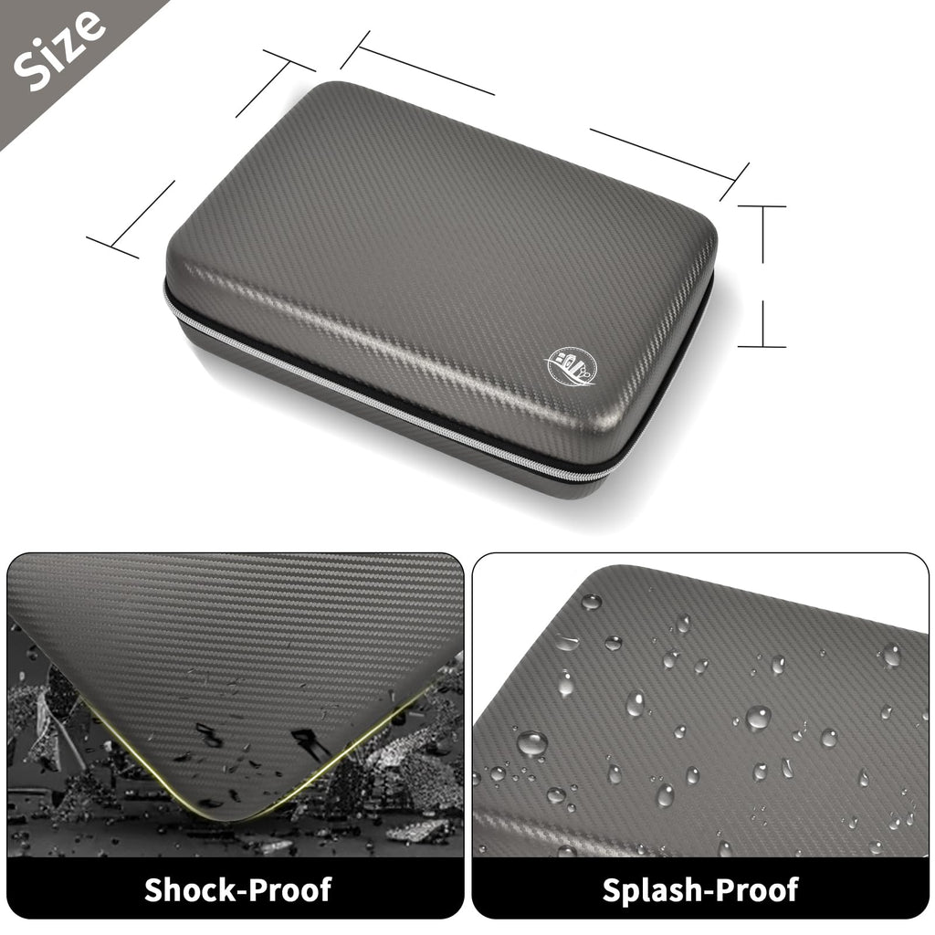 Gray professional clipper case dimensions with shockproof and splash-resistant hard shell