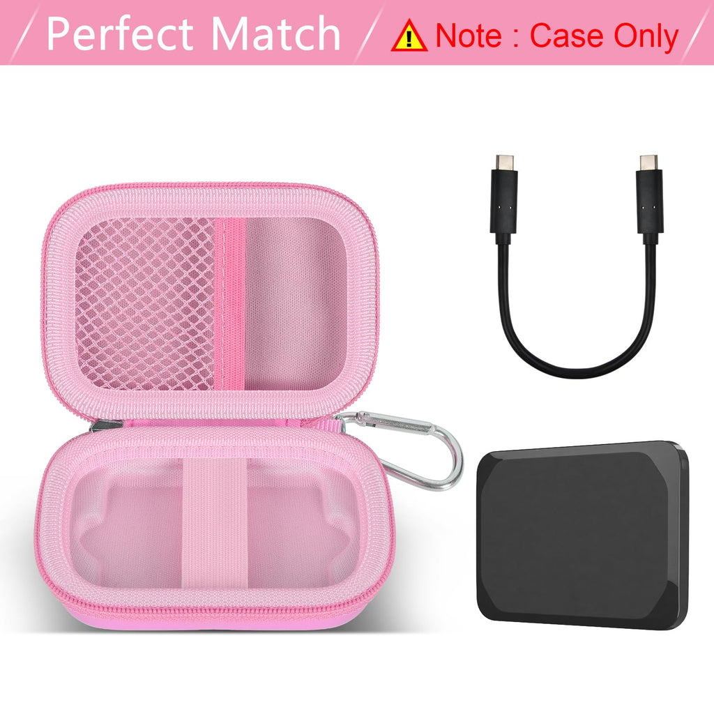 Gray SSD case beside a portable drive during outdoor laptop use