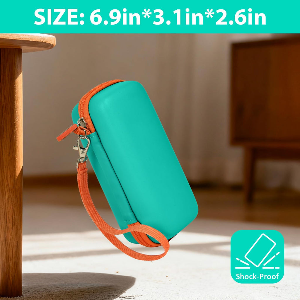 Teal 3D printing pen case dimensions with shockproof shell and wrist strap