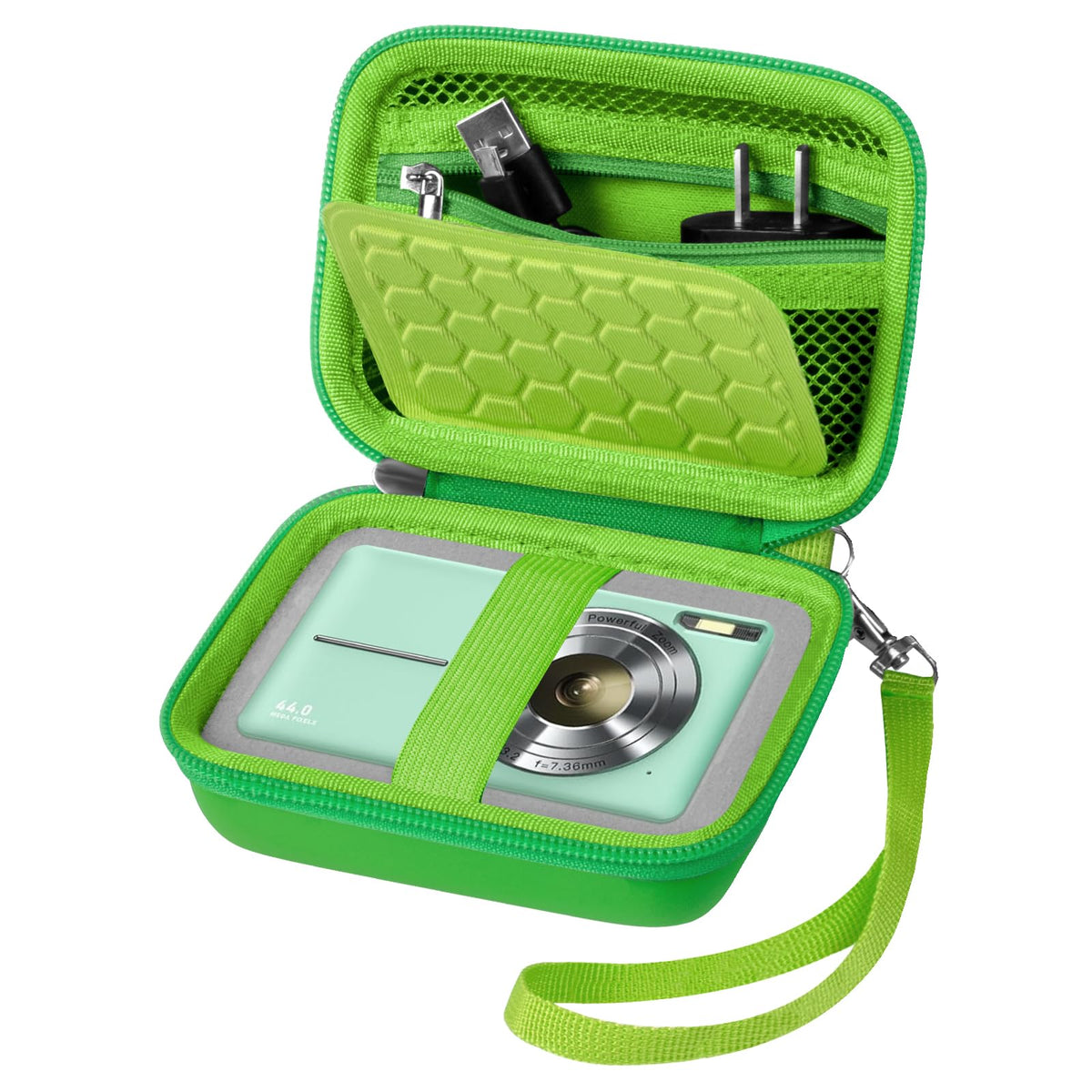 Camera Travel Case for Kodak, for Canon & for Sony – Grass Green – protective case product view
