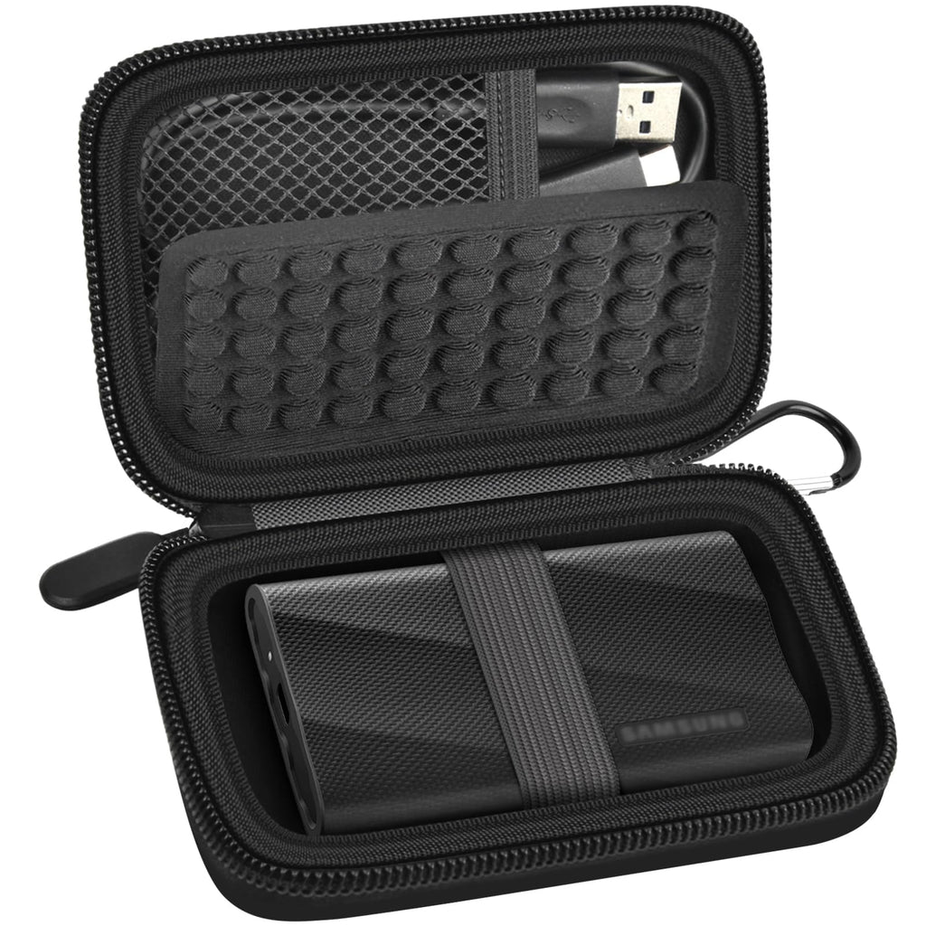 Samsung T9 & T7 Portable SSD Case | ALKOO – Black – protective case product view
