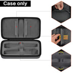 Open dark gray microphone organizer showing mesh pockets and molded dual-mic compartments; case only