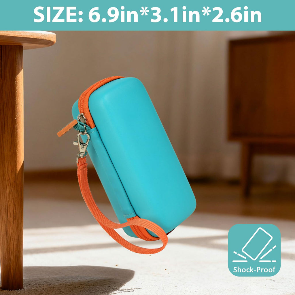 Turquoise 3D printing pen case dimensions with shockproof shell and wrist strap