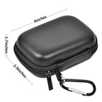 Black portable SSD case dimensions with attached carabiner