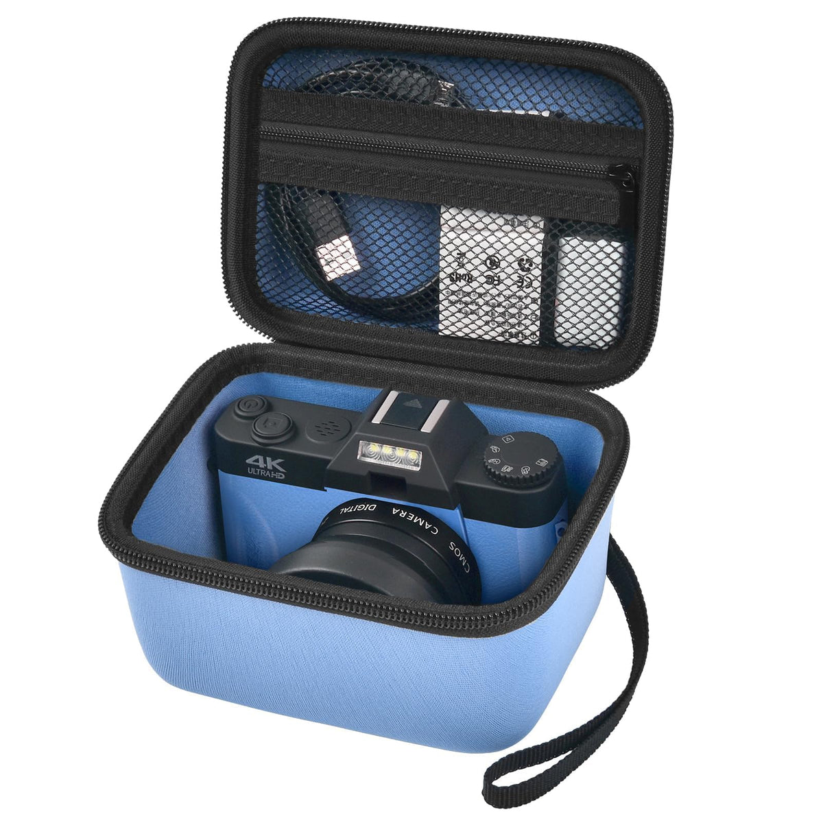 4K Vlogging Camera Travel Case | ALKOO – M / Blue – protective case product view