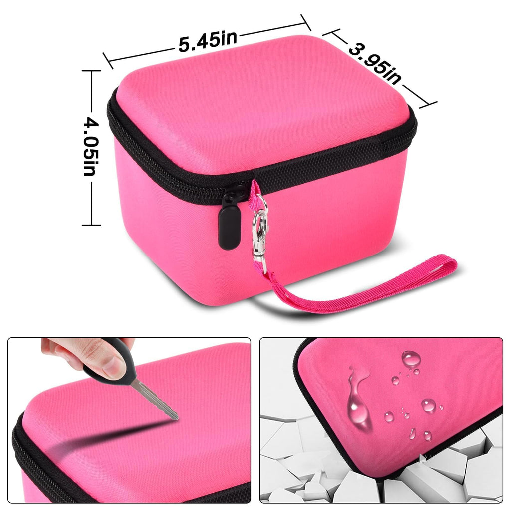 Hot pink camera case dimensions with scratch, impact, and water-resistant protection