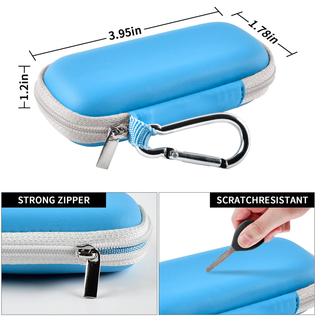 Blue KardiaMobile case demonstrating flexible EVA impact and water-resistant protection