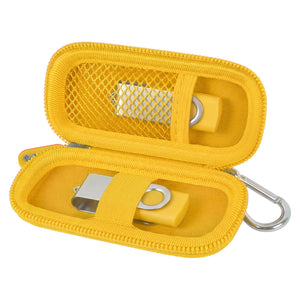 USB Flash Drive & SD Card Organizer | ALKOO – Yellow – protective case product view