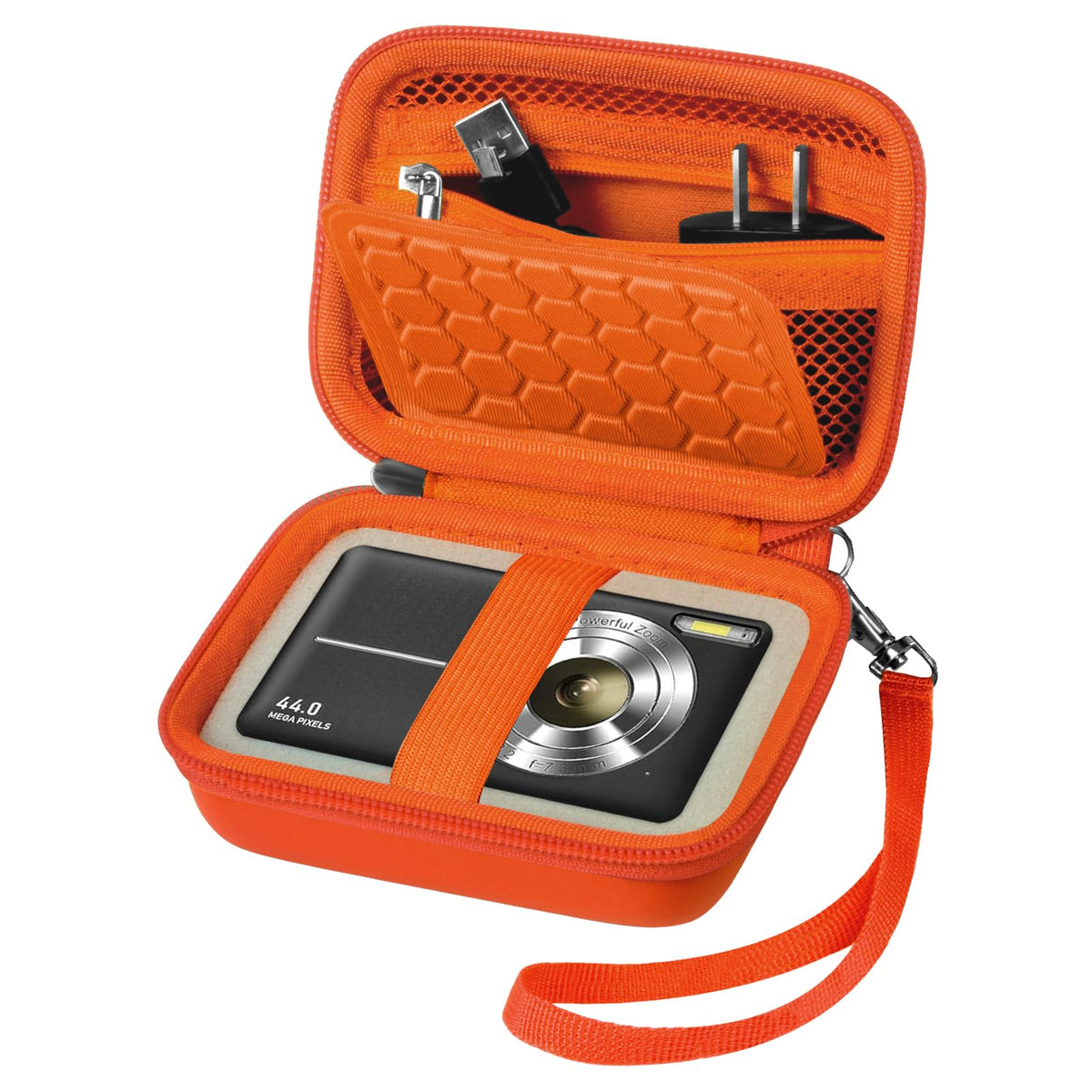Camera Travel Case for Kodak, for Canon & for Sony – Orange – protective case product view