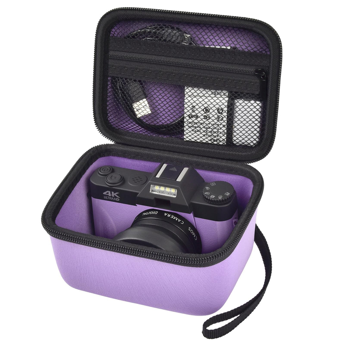 4K Vlogging Camera Travel Case | ALKOO – M / Purple – protective case product view