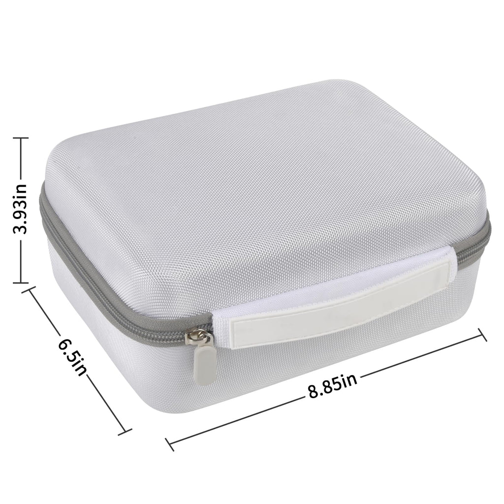Gray label maker case dimensions: 8.85 by 6.5 by 3.93 inches
