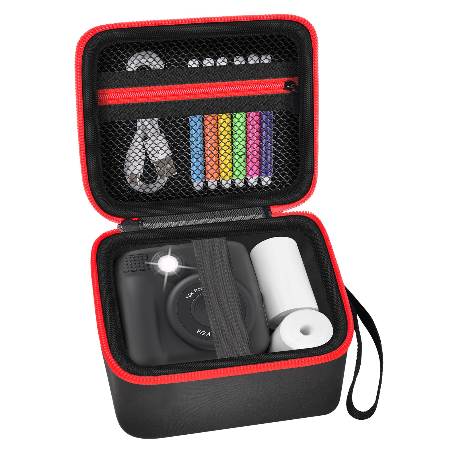 Kids Instant Print Camera Case | ALKOO – Black – protective case product view
