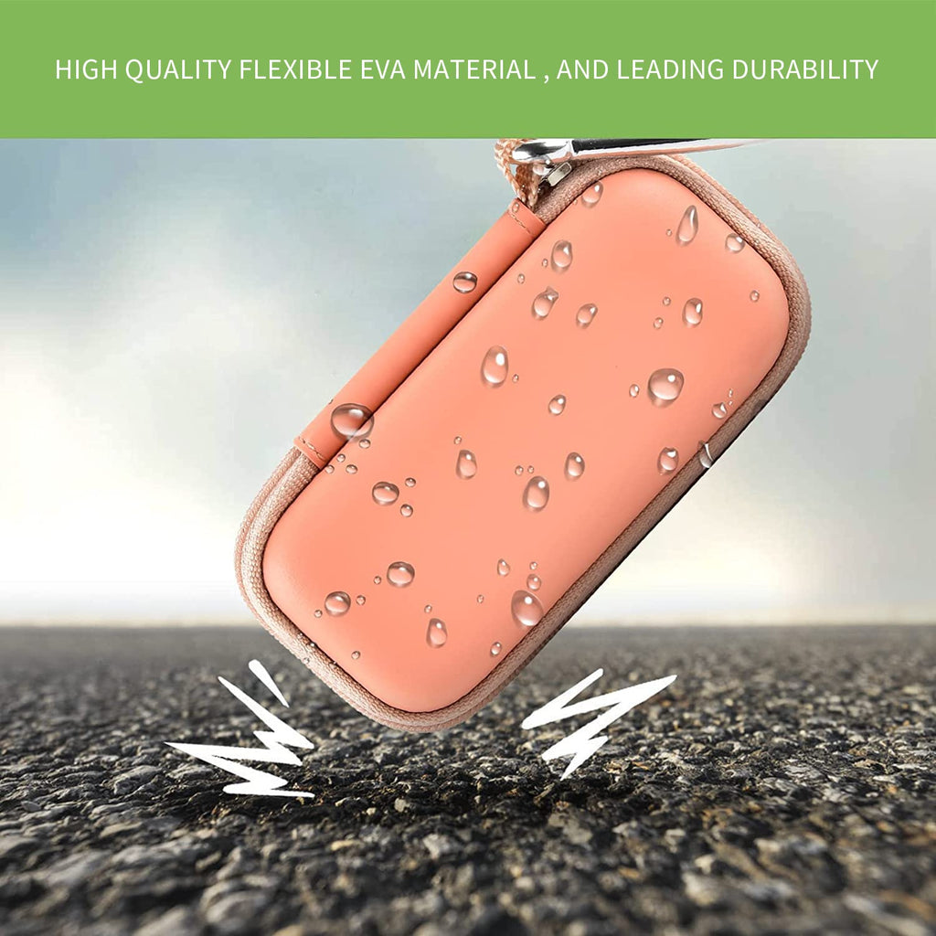 Peach KardiaMobile case demonstrating flexible EVA impact and water-resistant protection