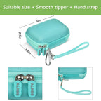 Mint green JBL Go speaker case dimensions with smooth zipper and detachable hand strap