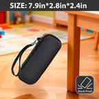 Black 3D printing pen case dimensions with shockproof shell and wrist strap