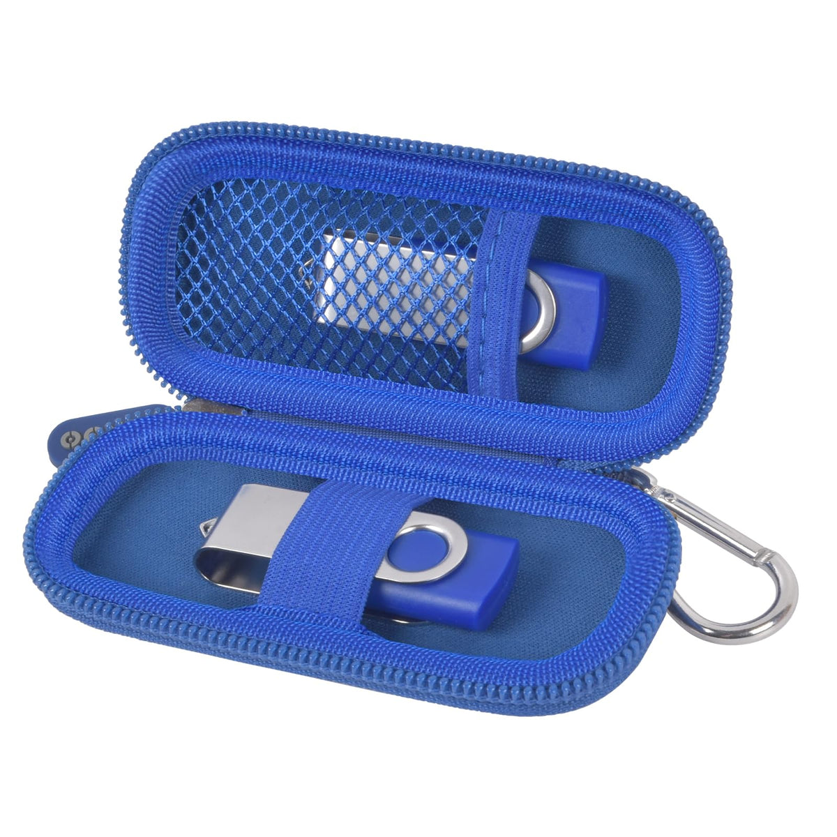 USB Flash Drive & SD Card Organizer | ALKOO – Blue – protective case product view