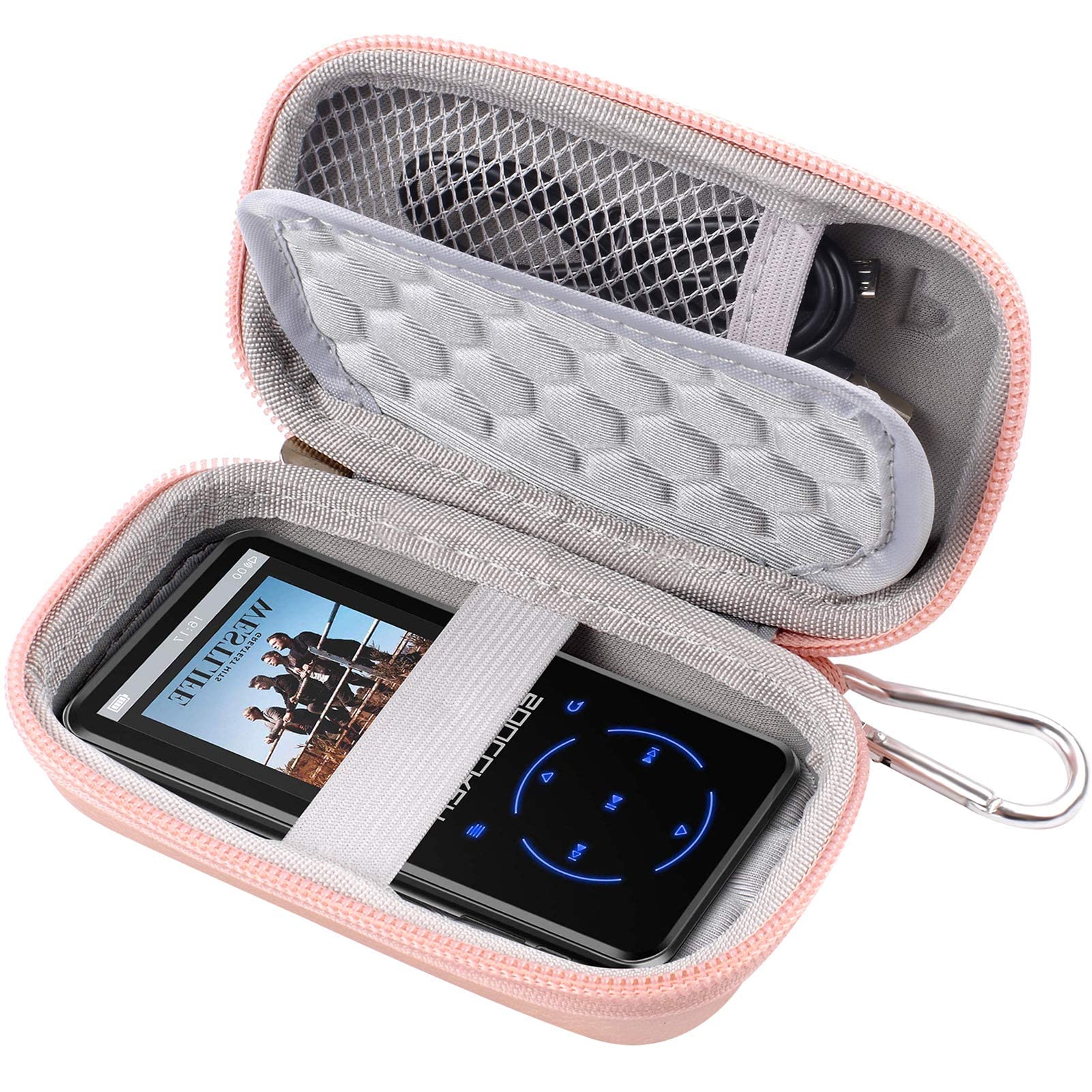 Portable MP3 & MP4 Player Travel Case | ALKOO – Gold – protective case product view