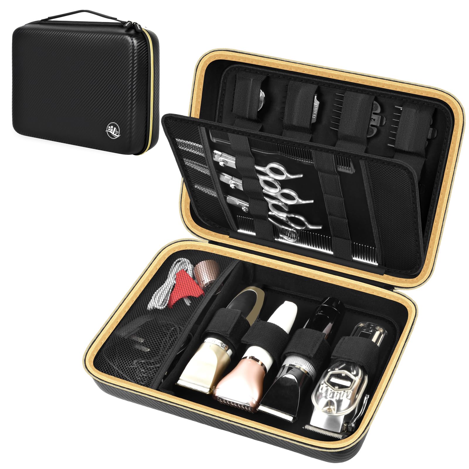 Professional Hair Clipper Travel Case | ALKOO – Bronze – protective case product view