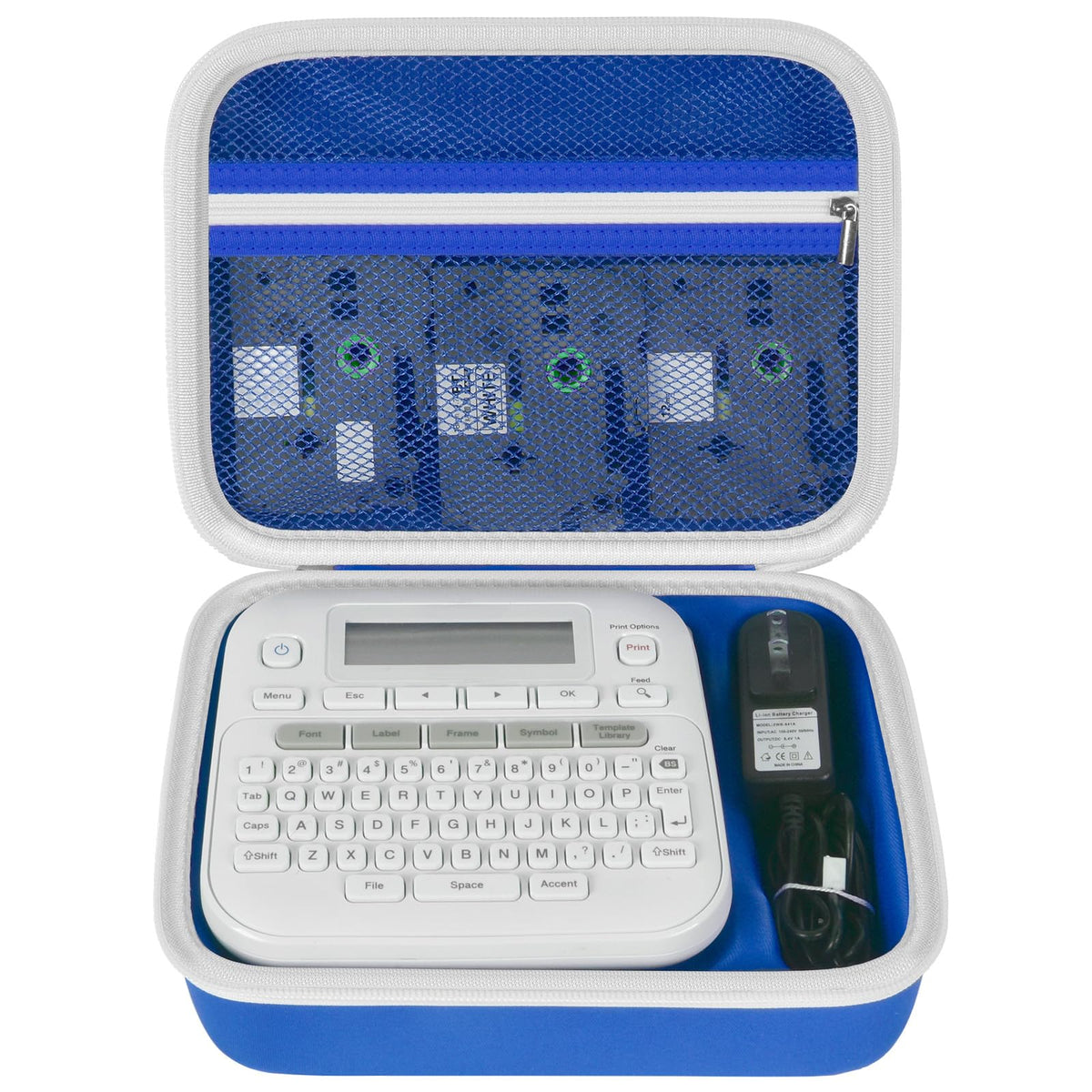 for Brother P-Touch PTD220 & D210 Case | ALKOO – Blue – protective case product view
