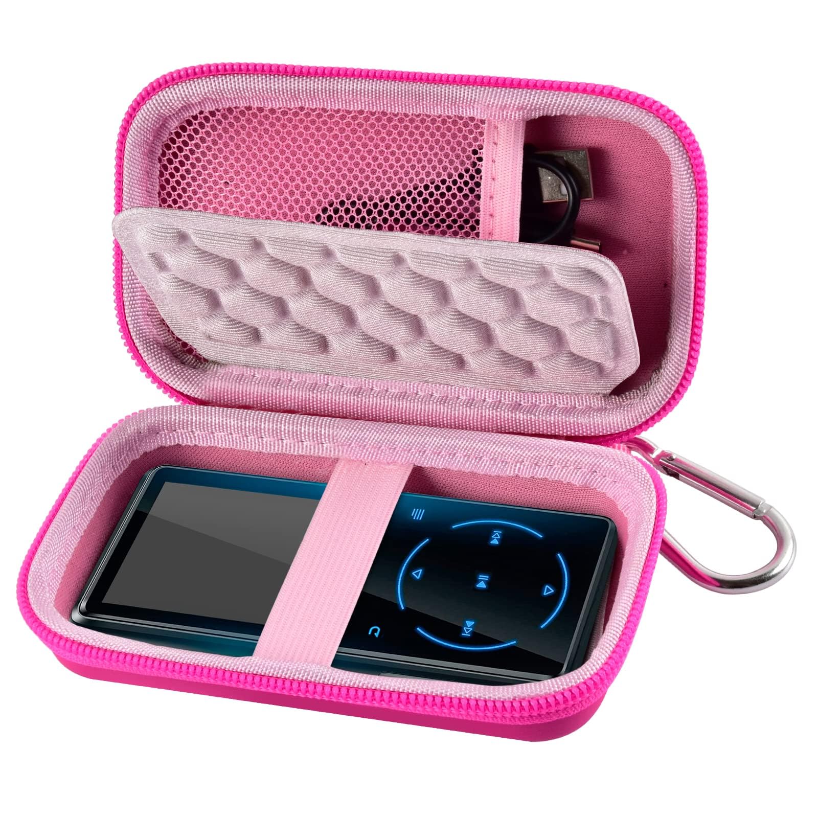 Portable MP3 & MP4 Player Travel Case | ALKOO – Red – protective case product view