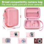 Pink protective digital camera case compatibility and interior dimensions overview