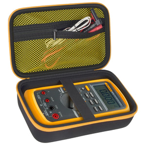 Fluke Digital Multimeter Carrying Case | ALKOO – for 87v / Black + Yellow Pocket – protective case product view