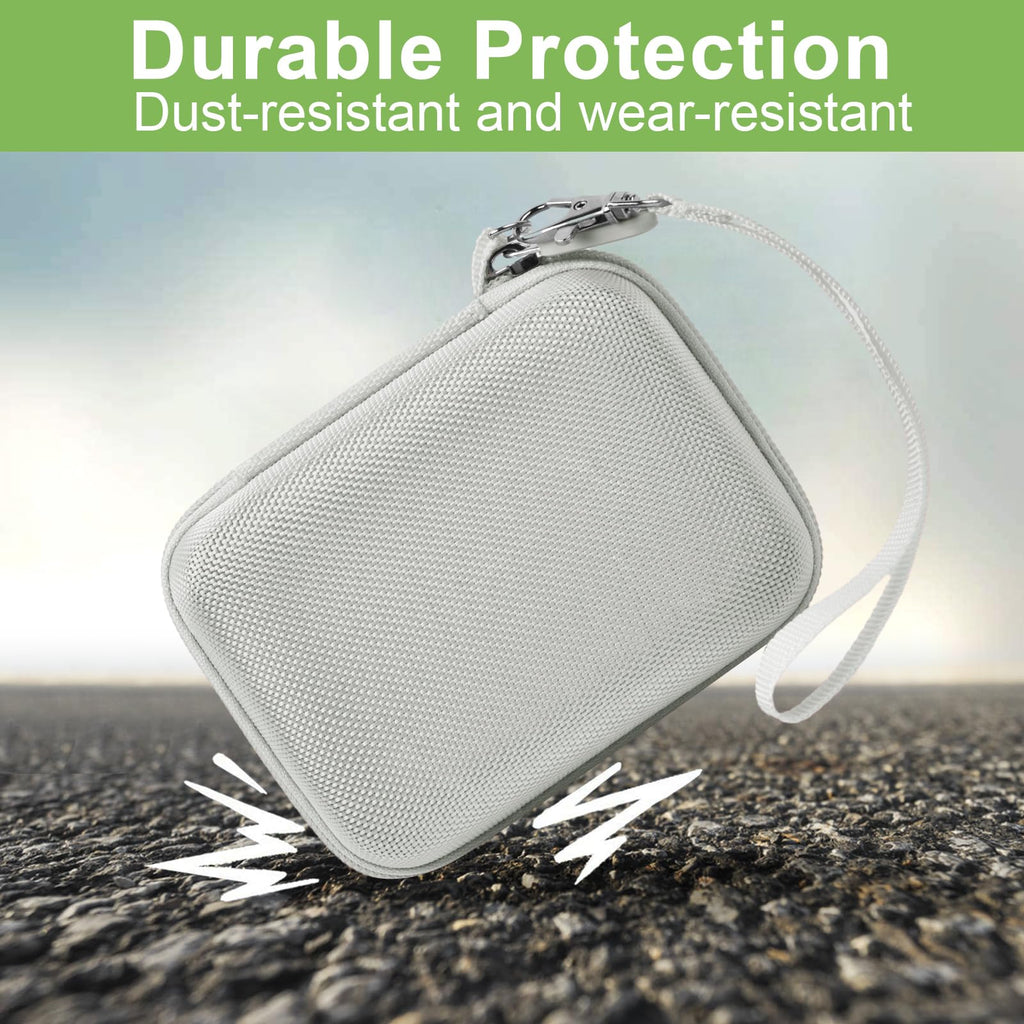 White protective digital camera case dust- and wear-resistant protection demonstration