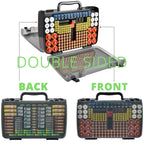 Dark gray 269-slot battery organizer case double-sided front and back storage layout
