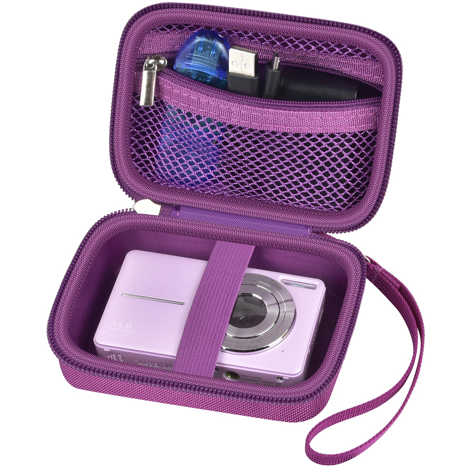 Digital Camera Case for Kodak PIXPRO & More | ALKOO – Dark Purple – protective case product view