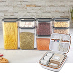 Open white and tan NIIMBOT case organizing a label maker and accessories in a kitchen