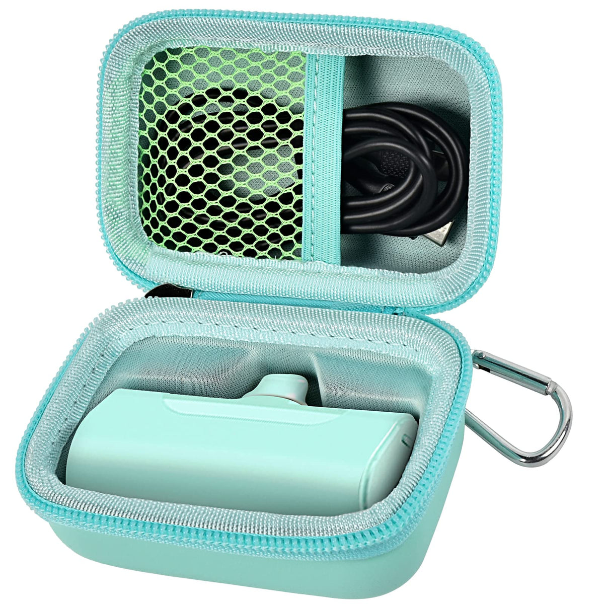 Mini Power Bank Travel Case | ALKOO – Single / Green – protective case product view
