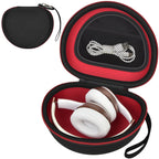 Extra-Large Beats Headphone Travel Case – Black+Red Zipper – protective case product view