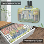 Lime green 269-slot battery organizer case wall-mounted and drawer-storage options