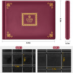 Burgundy coin album dimensions and pocket sizes for small and large coins