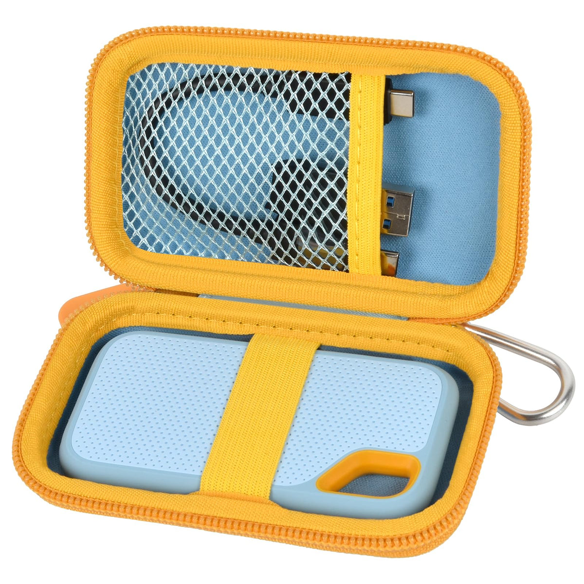for SanDisk Extreme Portable SSD Case | ALKOO – Skyblue – protective case product view
