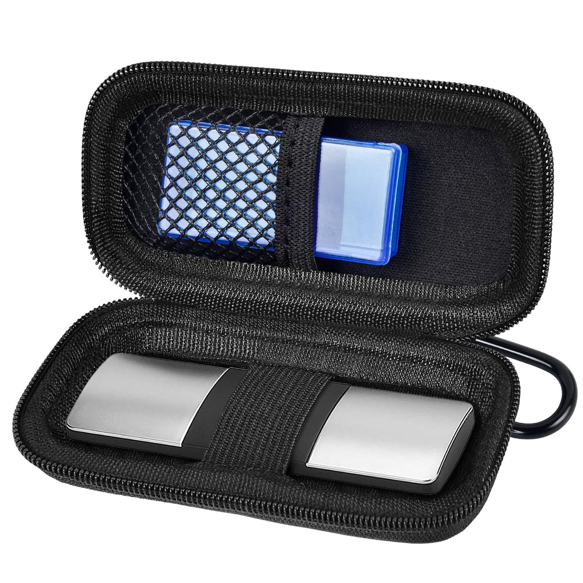 for KardiaMobile 6L Max Travel Case | ALKOO – Dark Black – protective case product view