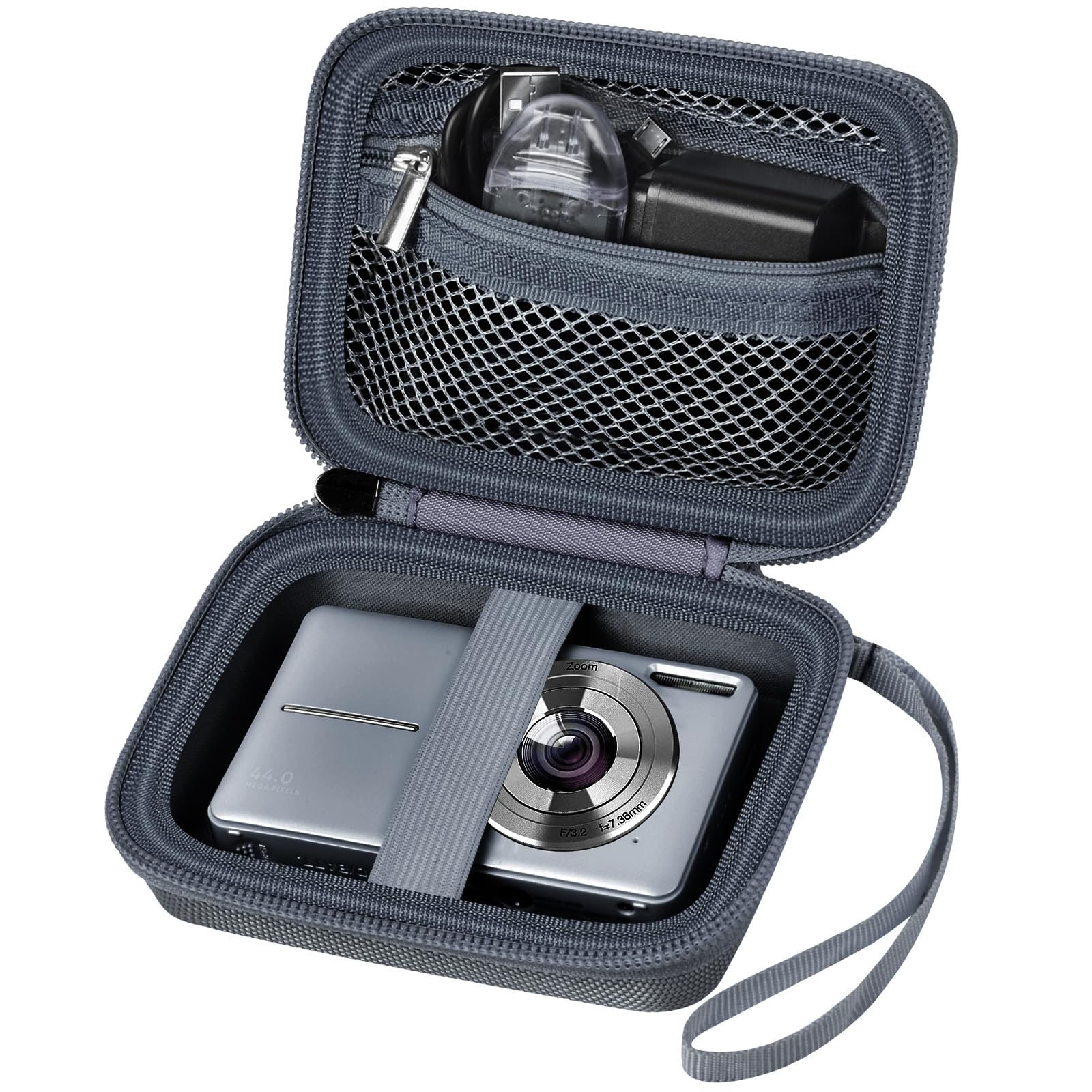Digital Camera Case for Kodak PIXPRO & More | ALKOO – Gray – protective case product view