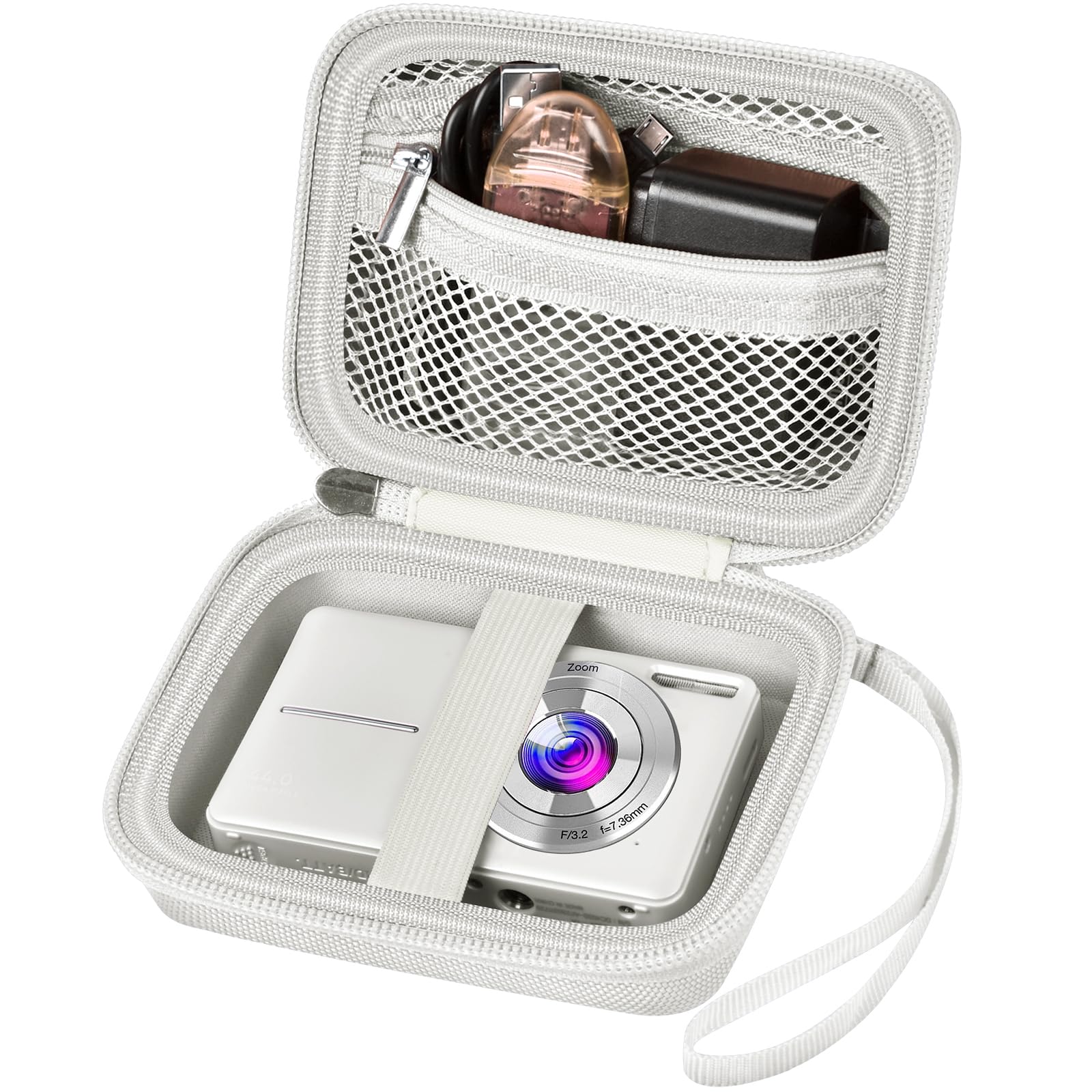 Digital Camera Case for Kodak PIXPRO & More | ALKOO – Light Gray – protective case product view