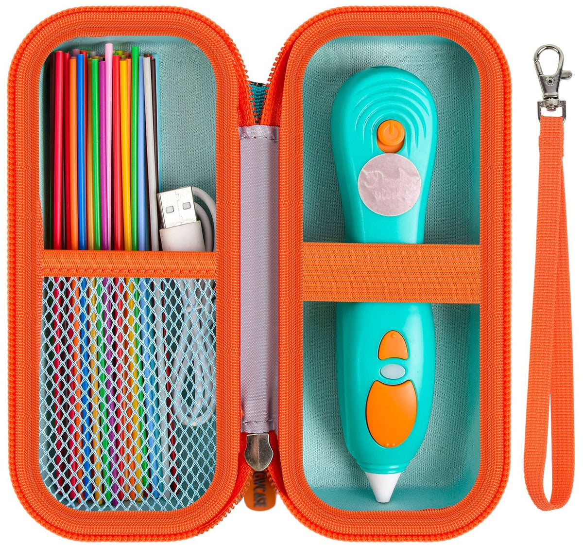 for 3Doodler Start+ 3D Pen Travel Case | ALKOO – Green – protective case product view