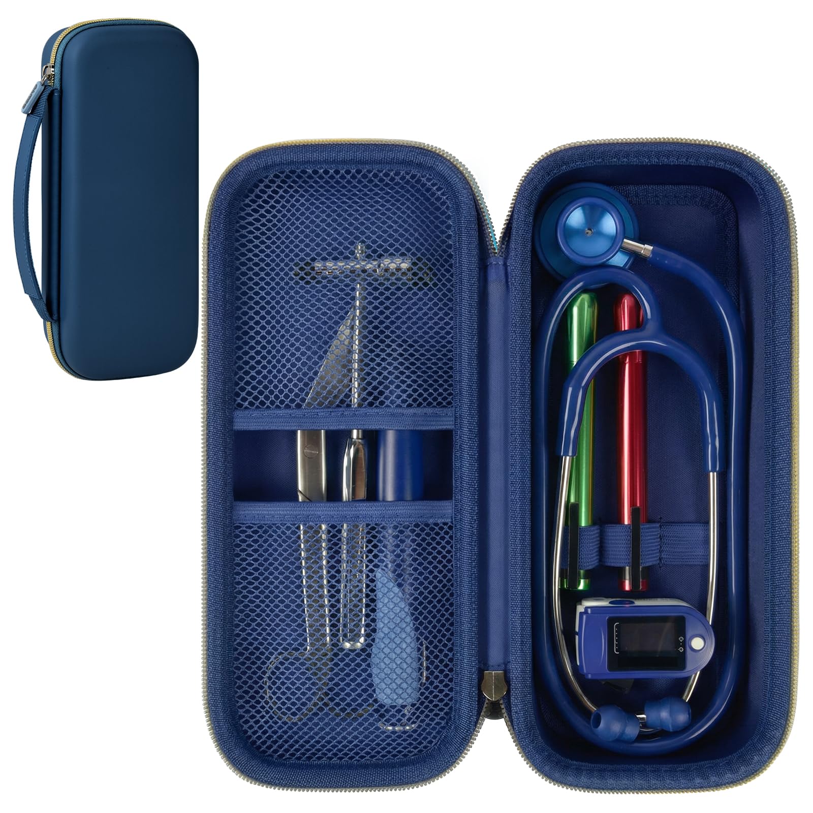 Stethoscope Case for Littmann, MDF & Omron | ALKOO – Royal Blue – protective case product view