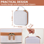 White and tan NIIMBOT label maker case dimensions with handle and dual zippers
