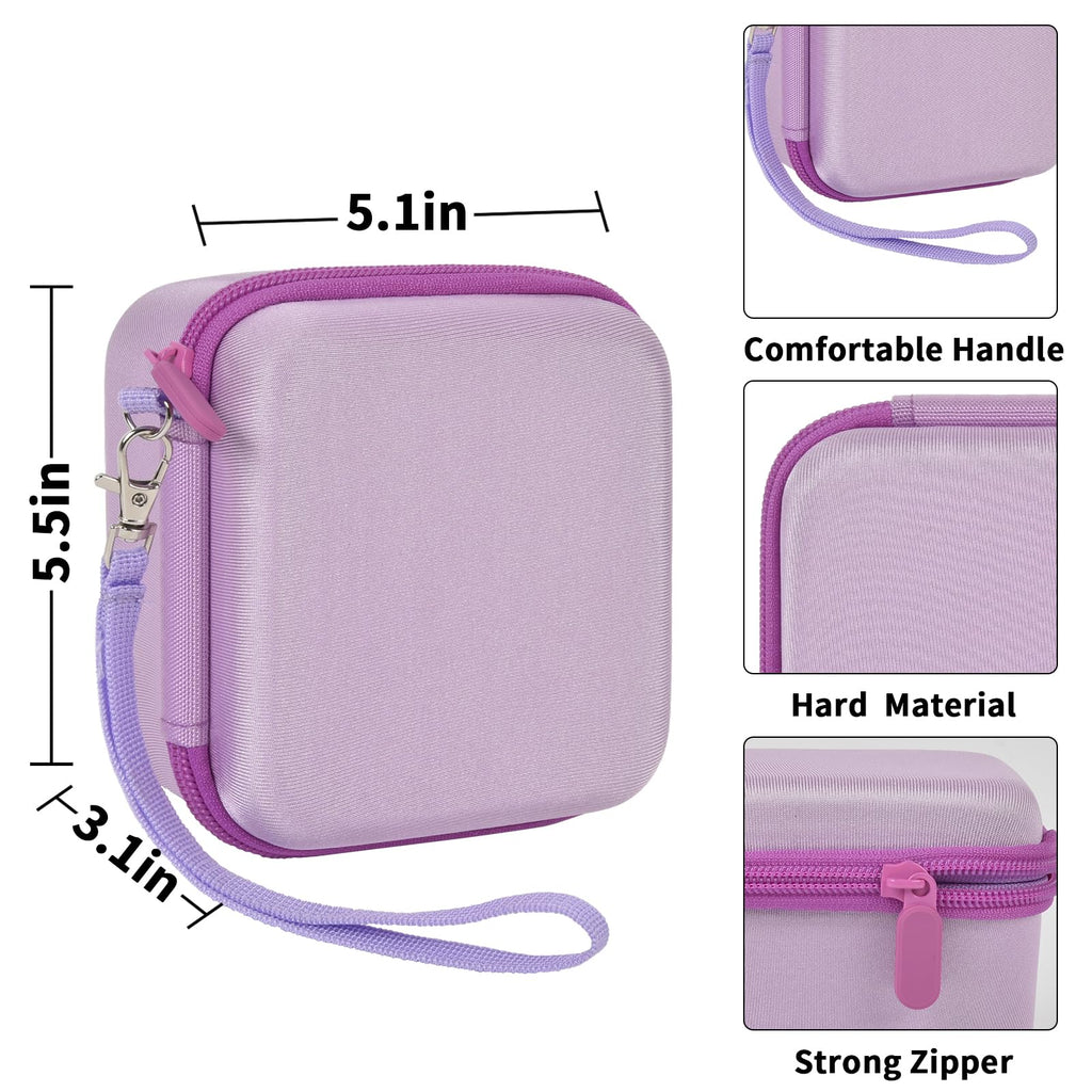 Lavender kids instant print camera case dimensions and protective features overview
